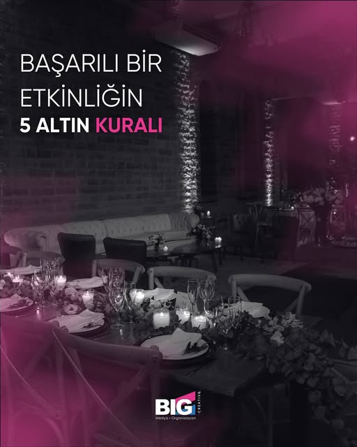 Başarılı bir etkinliğin 5 altın kuralı — masa düzeni